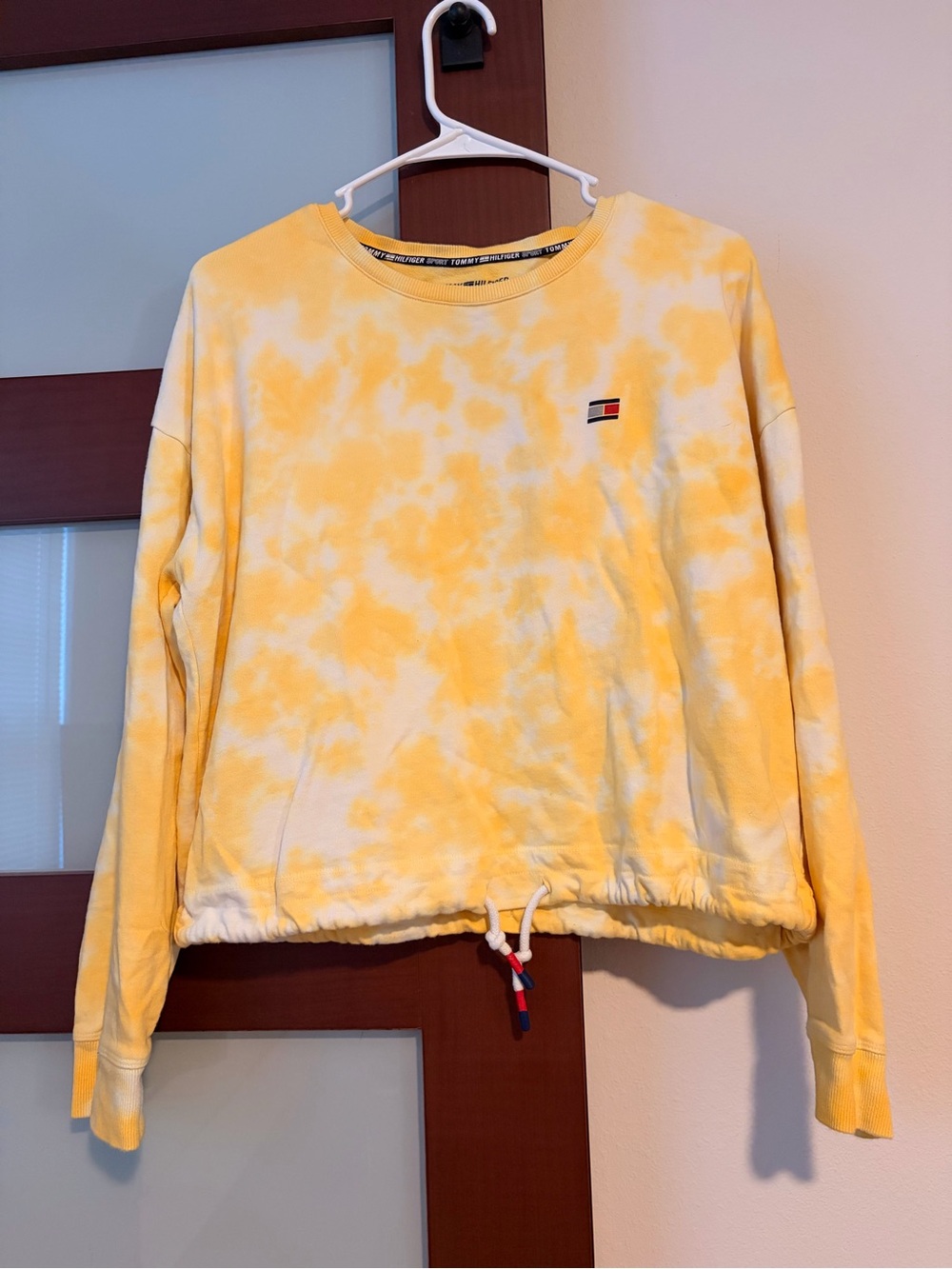 Tommy Hilfiger Yellow Tie-Dye Crewneck Sweatshirt